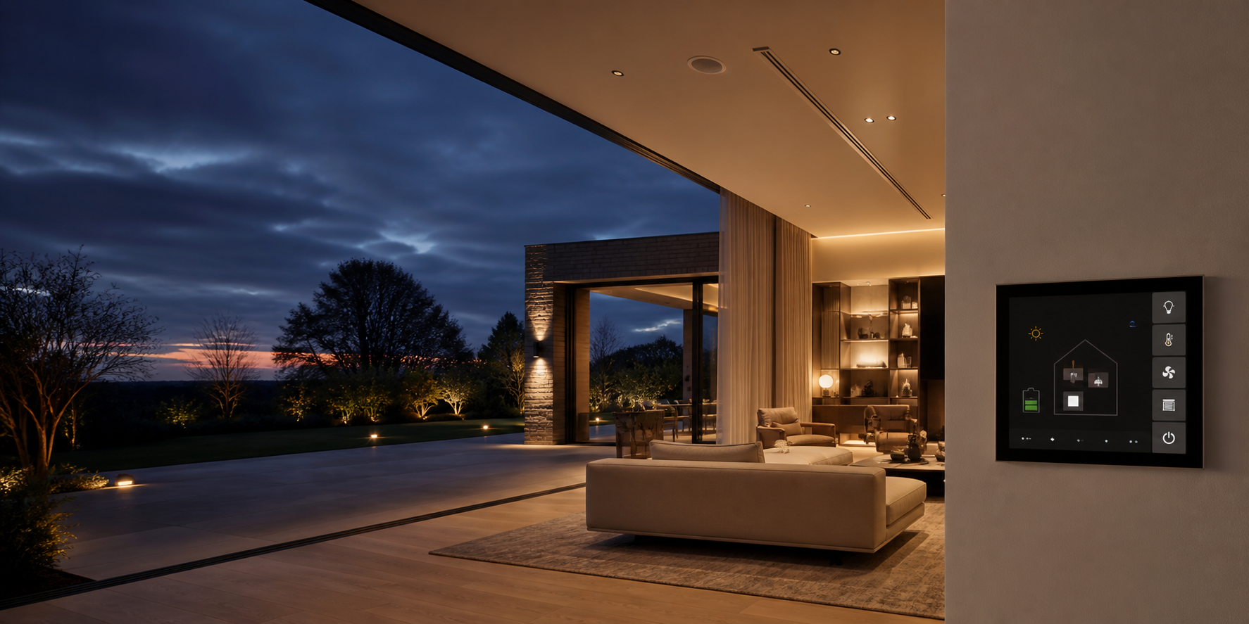 Contemporary home with integrated building automation